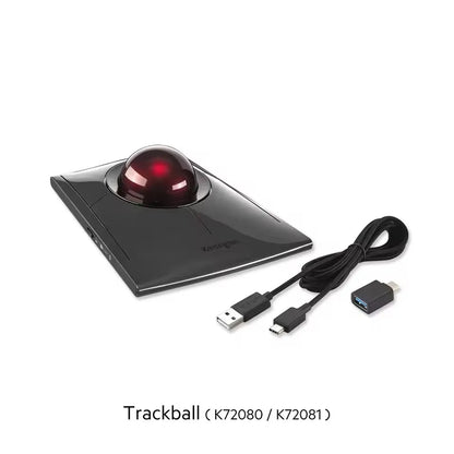 Kensington SlimBlade Pro Ergonomic Wireless/Wired Trackball Mouse for Left-Handed Users - Ideal for CAD and Gaming, Supports Carpal Tunnel Relief (Model K72080/K72081)