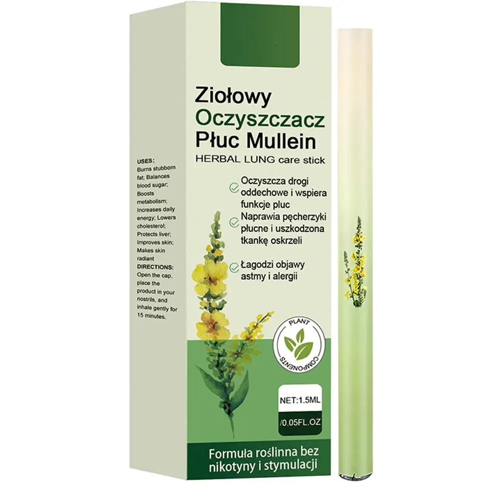 Herbal Diffuser Pen Set with Mullein, Mint, and Rosemary Extracts for Lung Cleansing and Enhanced Breathing Quality