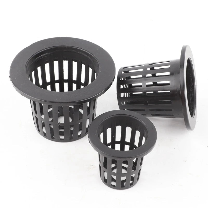 50-Piece Hydroponic Basket Set for Soilless Vegetable Cultivation - Multi-Size Aeroponic Plastic Planting Mesh Pots