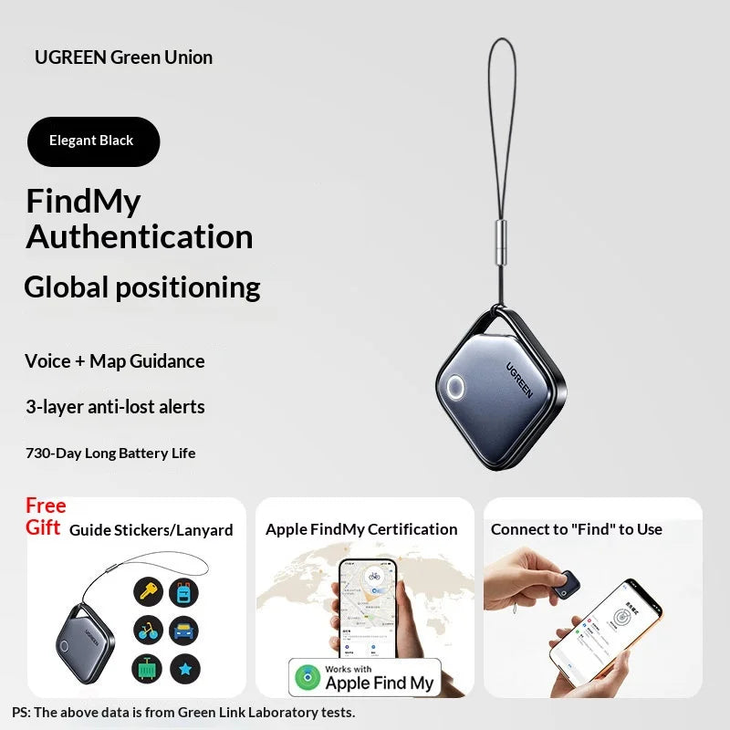 UGREEN Smarttag Bluetooth Tracker for Keys and Items with 2-Year Battery Life, Compatible with Apple Find My (iOS Only)