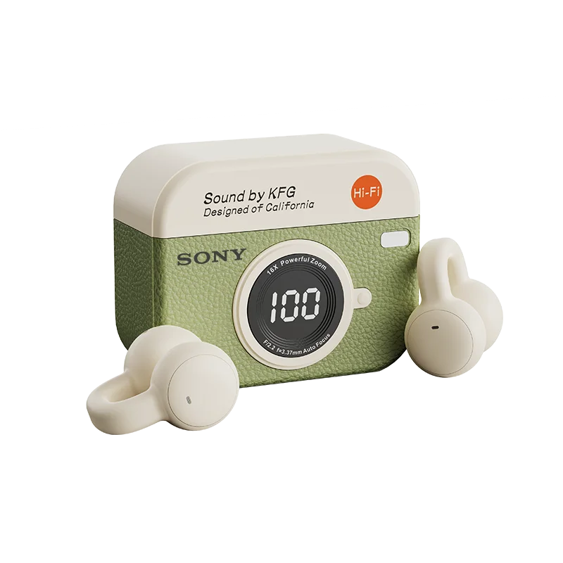 Open Ear Bone conduction Wireless Earphones with Microphone and Bluetooth 5.4 - Sports Clip-On Headphones