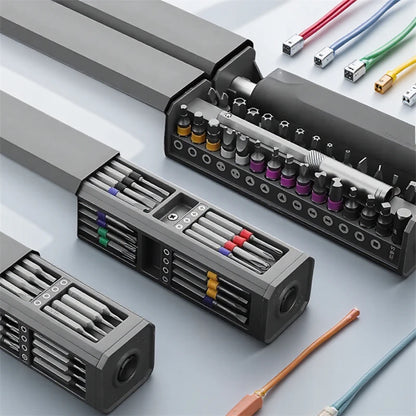 Professional Precision Screwdriver Set - 32-in-1 Torx, Hex, and Phillips Magnetic Bits for Phone, Watch, and Laptop Repairs