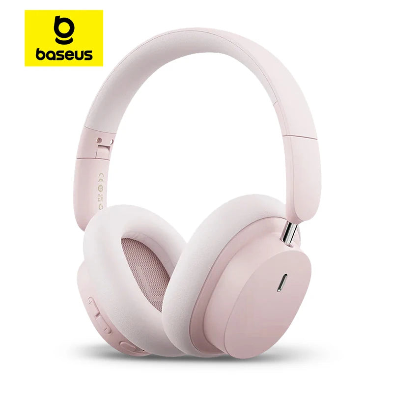 Baseus Bowie D05 Wireless Headphones with 3D Spatial Audio, Bluetooth 5.3, 40mm Drivers, Foldable Over-Ear Design, 70 Hours Battery Life