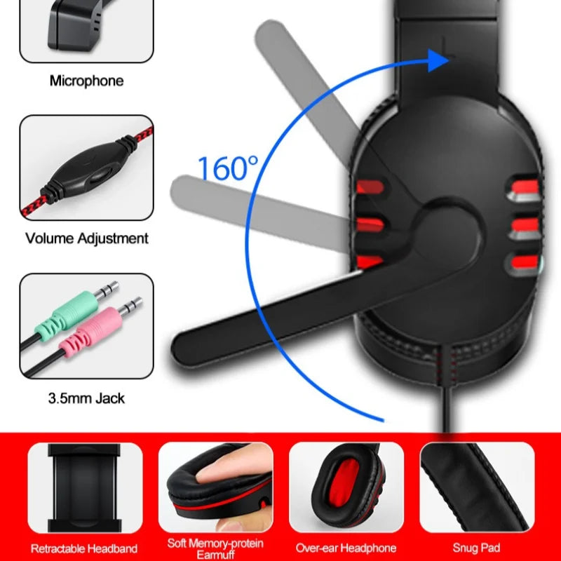 TF800 4-in-1 Gaming Combo: Wired Mouse, Keyboard, Earphones, and Extra-Large LED Rainbow Backlit Mousepad for PC and Laptop