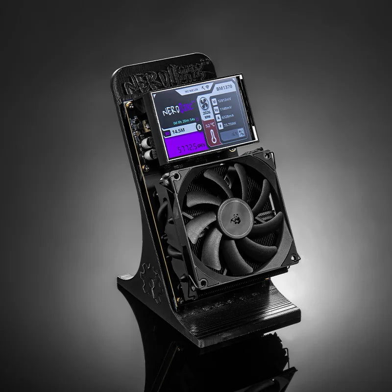 Bitaxe Nerdqaxe++ 4.8Th/S Bitcoin Miner BM1370 ASIC Chip Solo BTC 68W 2.4G Wi-Fi Open-Source Mining Machine