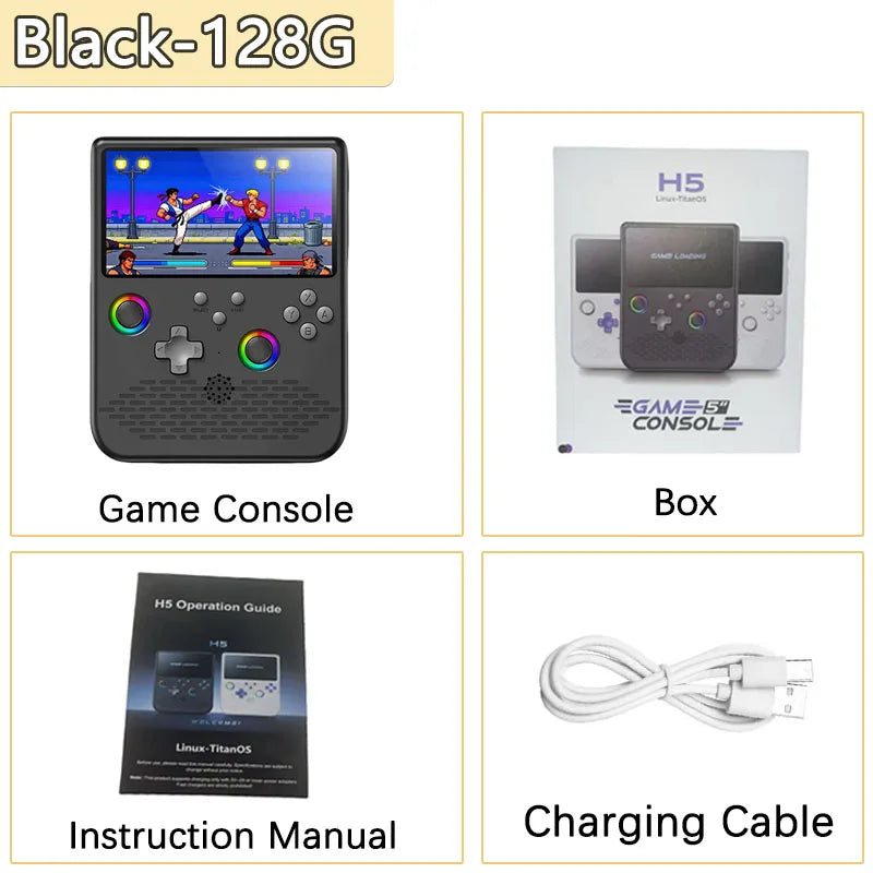 Open-Source H5 Handheld Game Console with Dual Joysticks and 5-Inch IPS High-Definition Display - Mini Nostalgic Arcade Experience