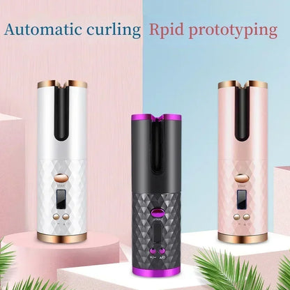 Wireless Automatic Hair Curler with Anti-Scald Technology USB Charging,