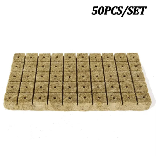 Hydroponic Growing Blocks for Vegetable Seed Germination - Stonewool Cultivation Substrate for Water-Based Seedling Growth