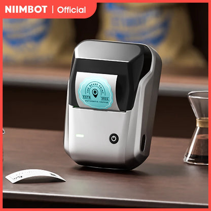 Nimbot B1 Portable Thermal Label Printer - 2 Inch Adhesive Sticker Maker with Bluetooth Connectivity for Smartphones and PCs