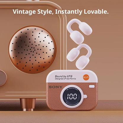 Open Ear Bone conduction Wireless Earphones with Microphone and Bluetooth 5.4 - Sports Clip-On Headphones