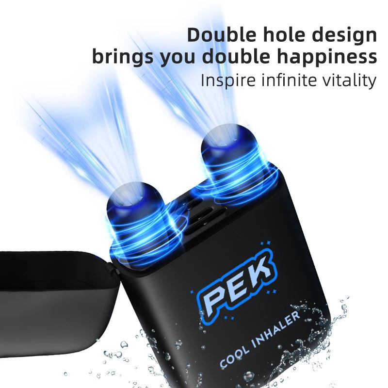 Double-Hole Nasal Cooling Stick for Motion Sickness Relief and Enhanced Alertness