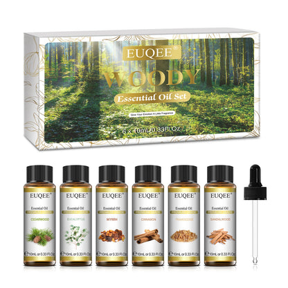 Essential Oils Set - 6 x 10ml Pure Natural Aromatherapy Oils for Diffusers, Candle and Soap Making, and Air Freshening