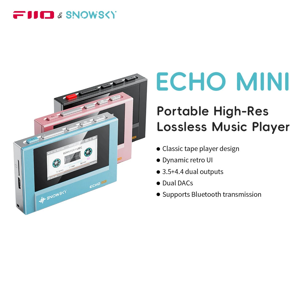 Snowsky  Echo Mini Hi-Fi Bluetooth MP3 Music Player with 15 Hours Playback and 3.5mm/4.4mm Headphone Outputs