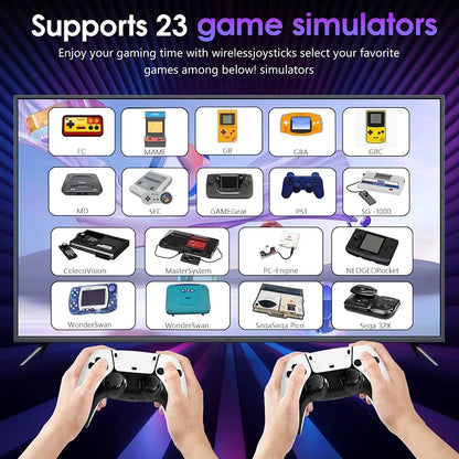 M15 4K Gaming Console Stick with 64GB Storage, Preloaded with 40,000+ Retro Games, Wireless Controllers, and Compatibility with 20+ Simulators for HD TV Gaming