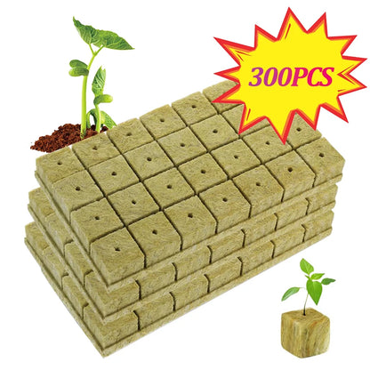 Hydroponic Growing Blocks for Vegetable Seed Germination - Stonewool Cultivation Substrate for Water-Based Seedling Growth