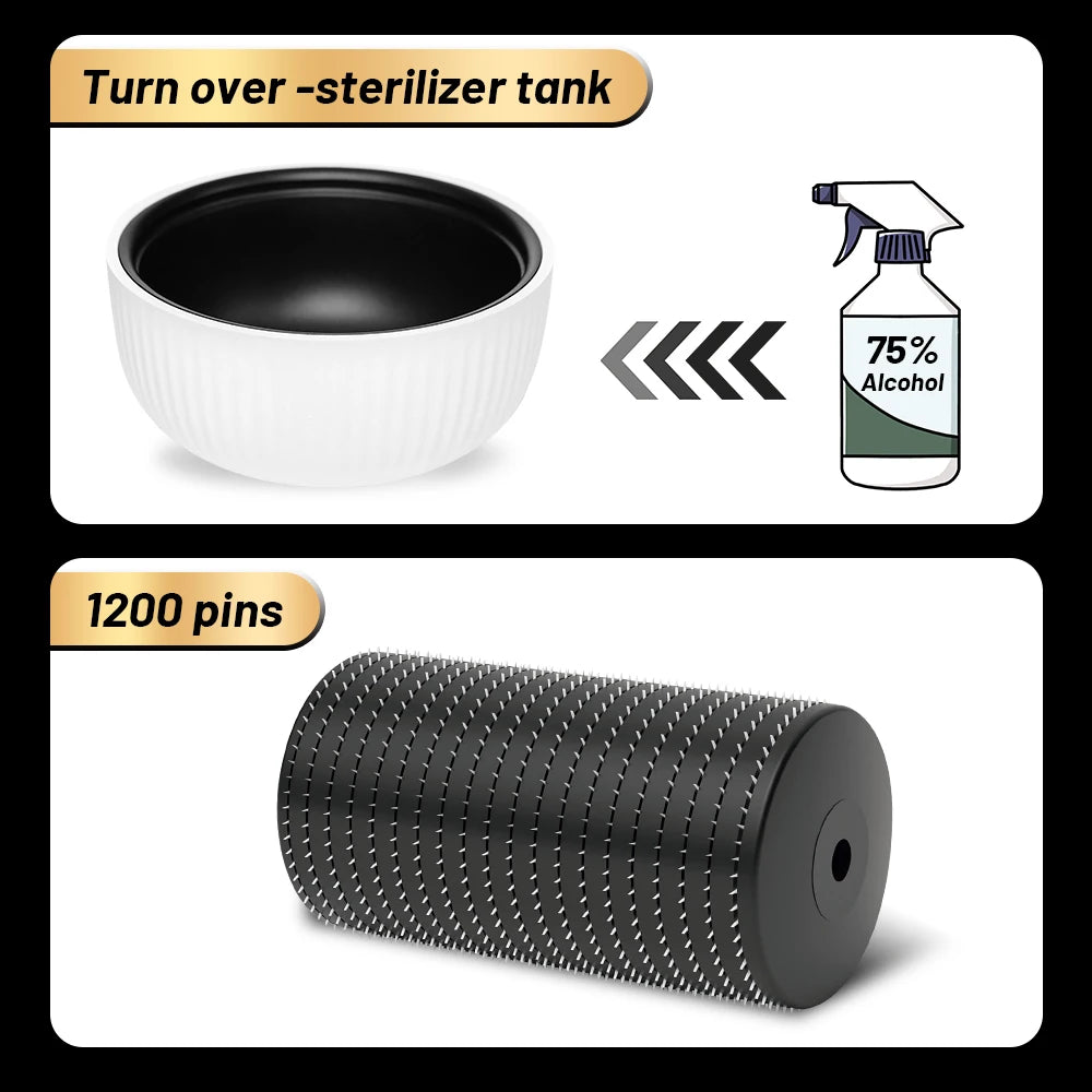 Bio Roller G4 Microneedle Derma Roller with 1200 Titanium Pins