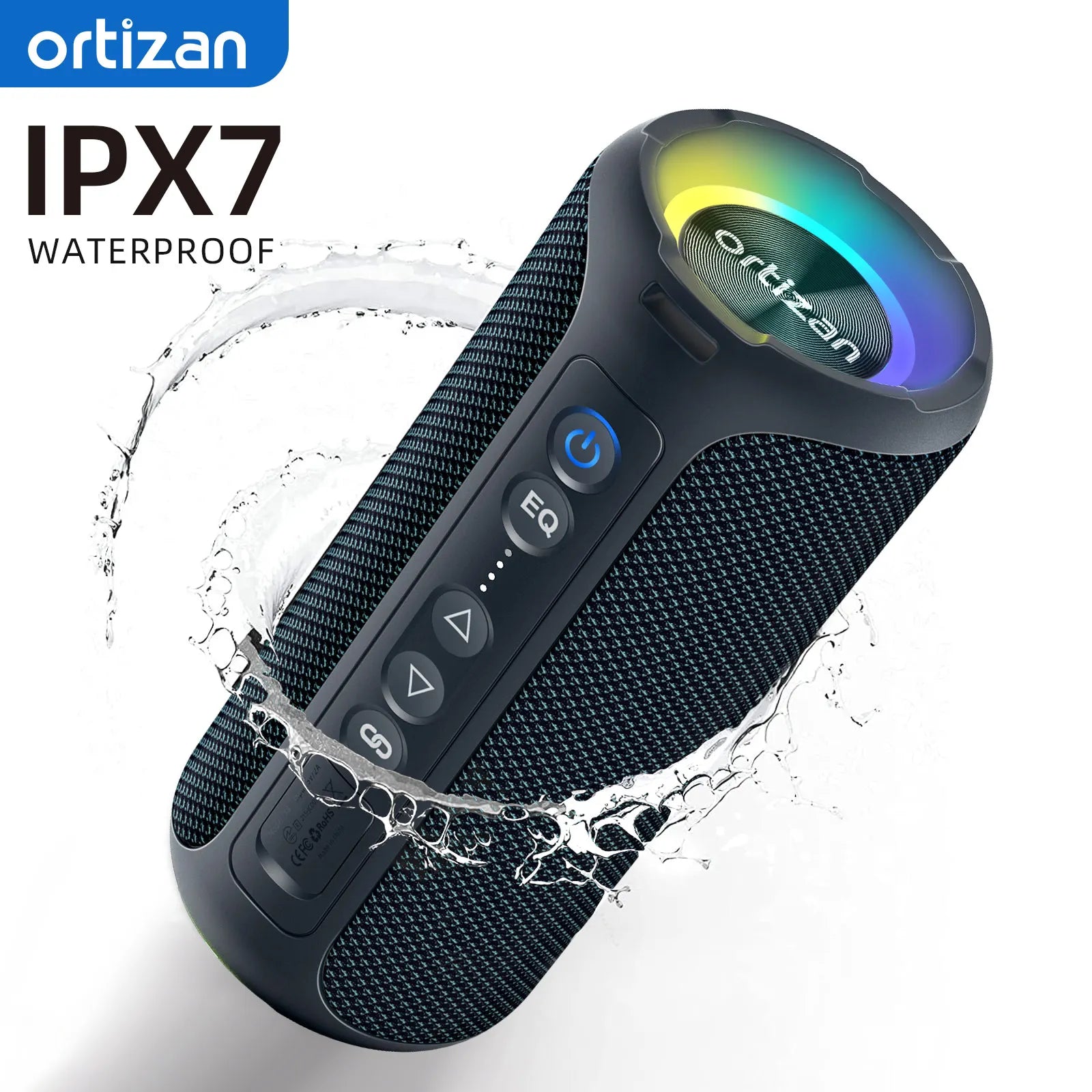 Ortizan 40W Enhanced Bass Portable Bluetooth Speaker with 30 Hours Playtime and IP7 Waterproof Rating, Bluetooth 5.3 Technology