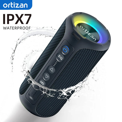 Ortizan 40W Enhanced Bass Portable Bluetooth Speaker with 30 Hours Playtime and IP7 Waterproof Rating, Bluetooth 5.3 Technology