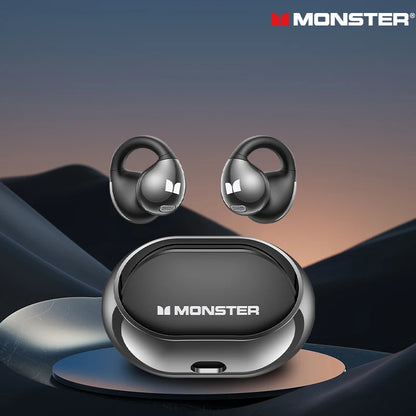 Monster AC660 Wireless Earbuds with Earclip Design, Bluetooth 5.4, Noise Canceling