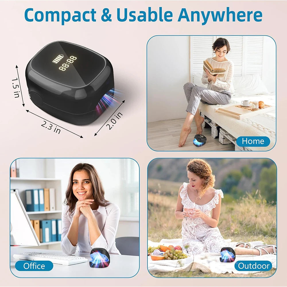 Nail Fungus Treatment LED Laser Device for Onychomycosis 905nm Infrared and 470nm Blue Light for Professional Nail Care