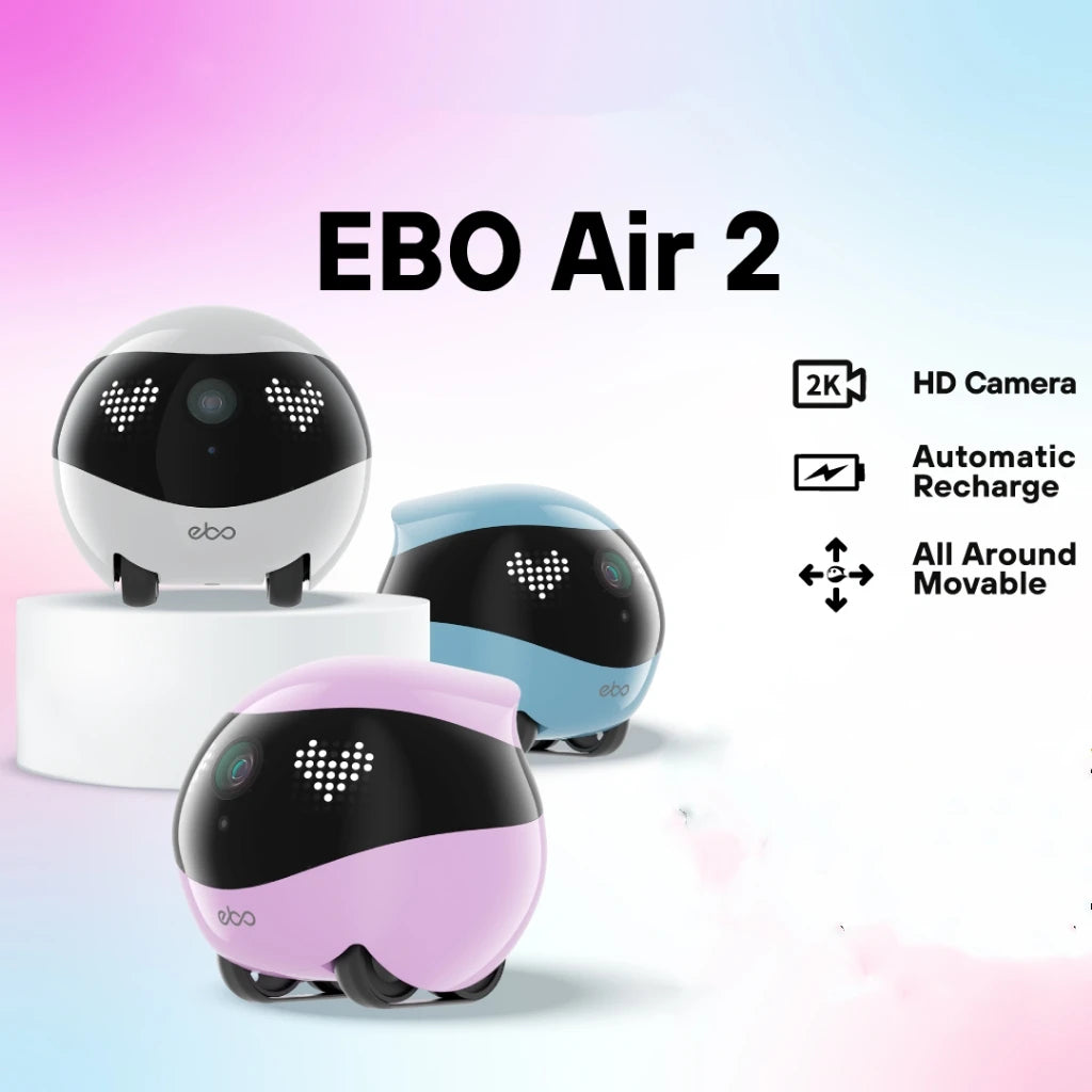 Enabot EBO AIR2 Intelligent Wireless Camera Robot for Remote Monitoring and Pet Companionship with Real-Time Control - Ideal Custom Gift
