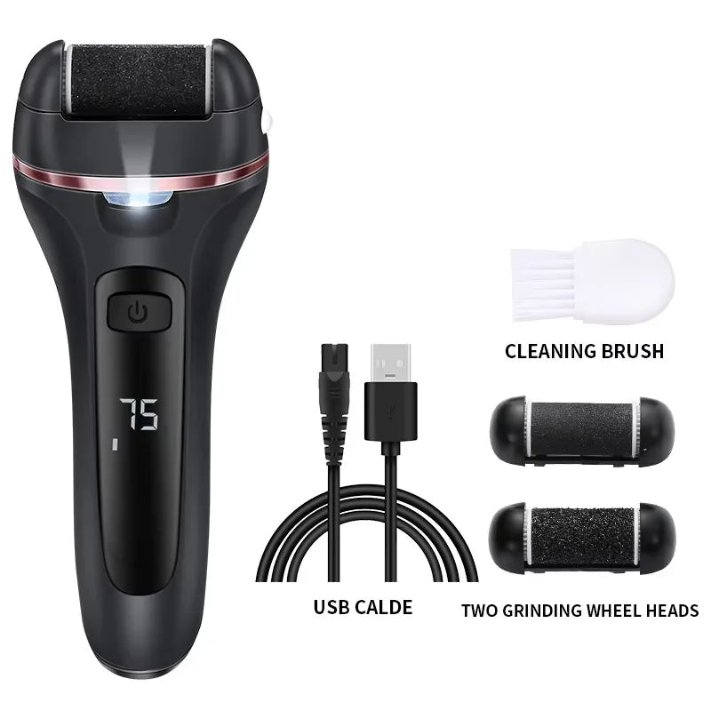  Electric Foot Grinder - USB-Powered Callus Remover with Adjustable Speed Settings 