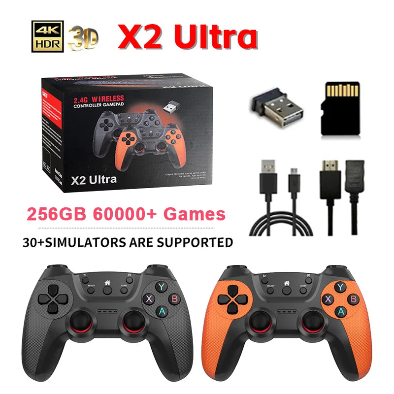 X2 Ultra Game Stick 256GB - Over 60,000 Retro Games, Wireless Handheld Console with HD Output for PS1 and Nintendo
