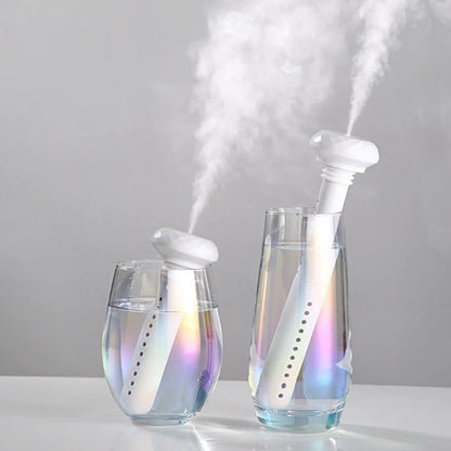 Ultrasonic USB Mini Humidifier and Aroma Diffuser with LED Light - Portable Car and Home Air Purifier