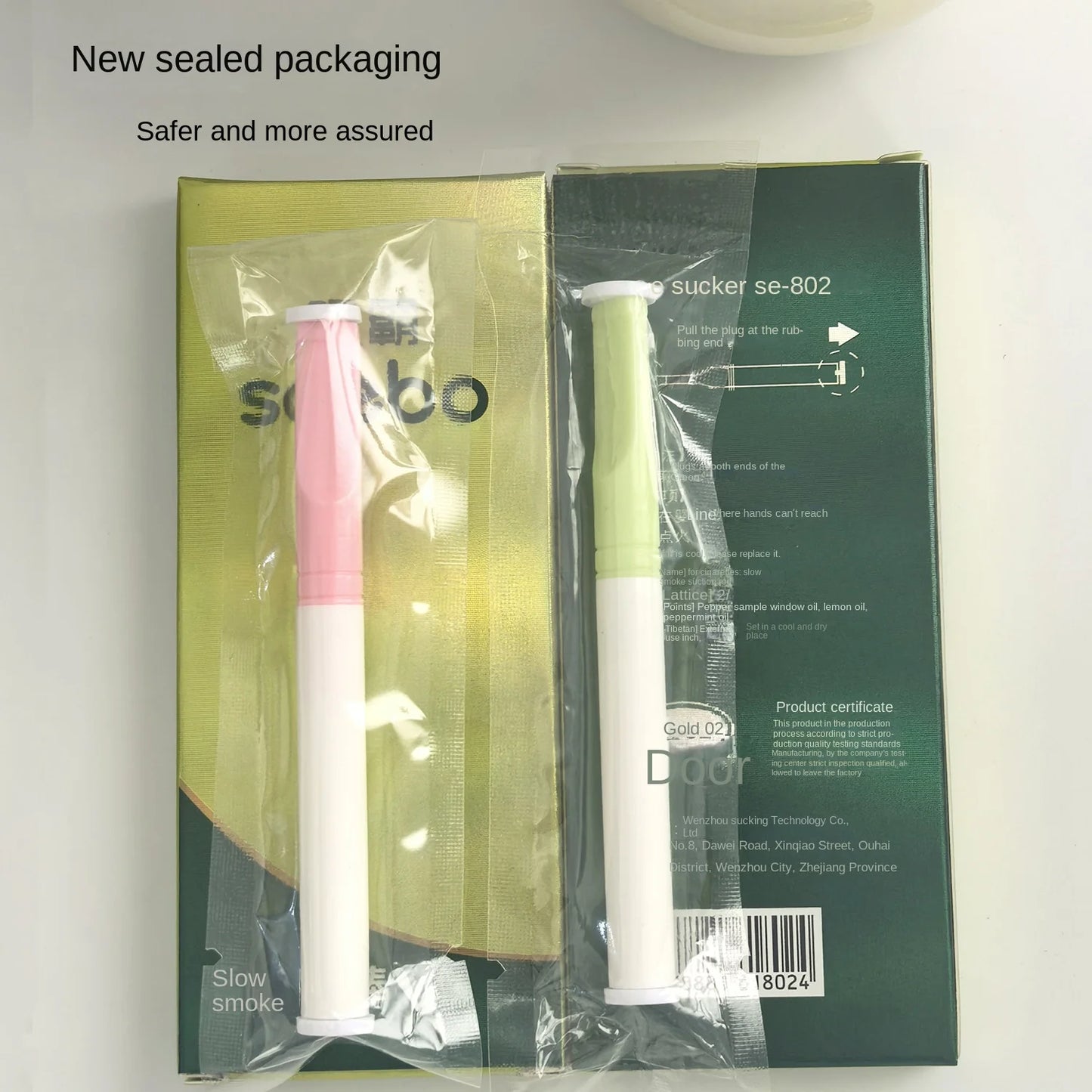 Mint Cigarette Replacement Stick - Smokeless Inhaler for Smoking Cessation and Fresh Breath