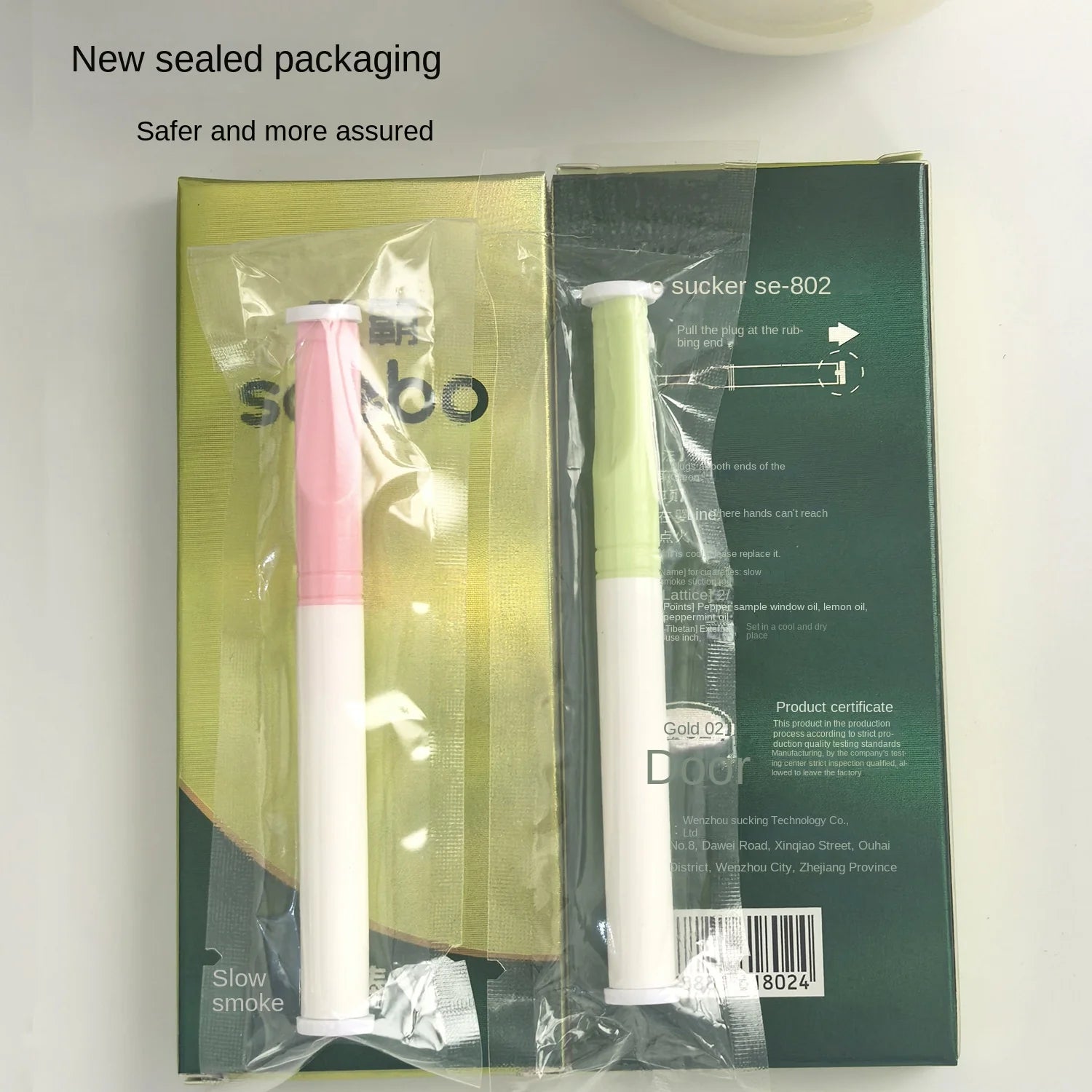 Mint Cigarette Replacement Stick - Smokeless Inhaler for Smoking Cessation and Fresh Breath