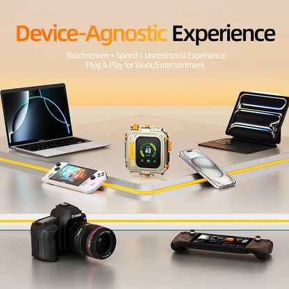 MOVESPEED GD10 2TB/1TB External SSD with Touchscreen Encryption, 1050Mb/s USB 3.2 Gen 2 Type-C Hard Drive for iPhone 15/16, PS4, PS5, and PC