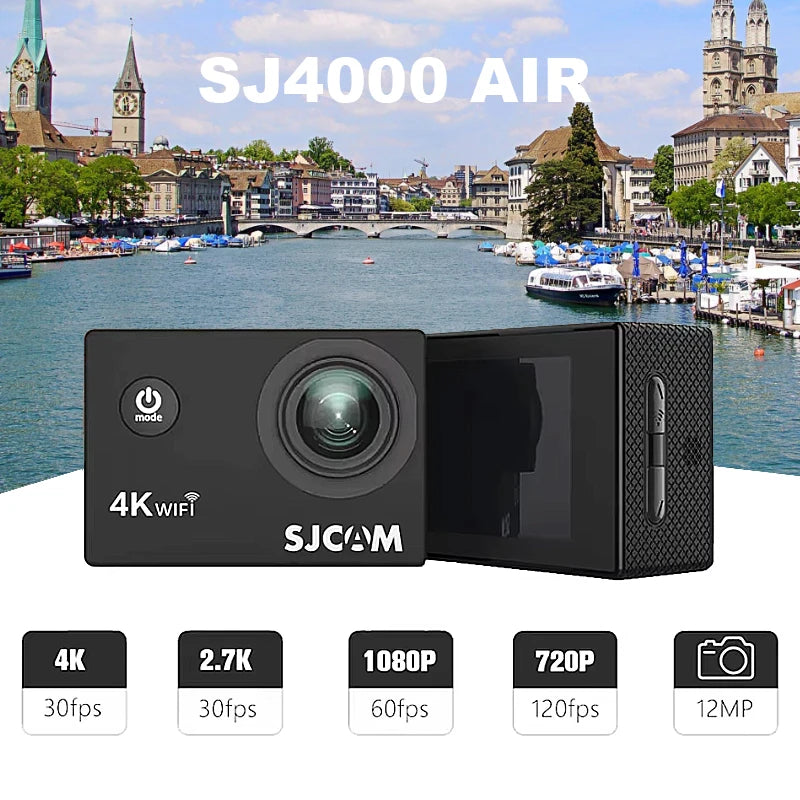 SJ4000 Air 4K Action Camera - Waterproof up to 30M, 2.4G WiFi, Ideal for Sports and Outdoor Activities