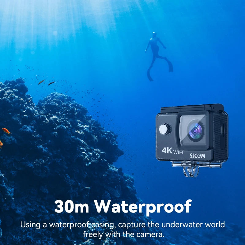 SJ4000 Air 4K Action Camera - Waterproof up to 30M, 2.4G WiFi, Ideal for Sports and Outdoor Activities
