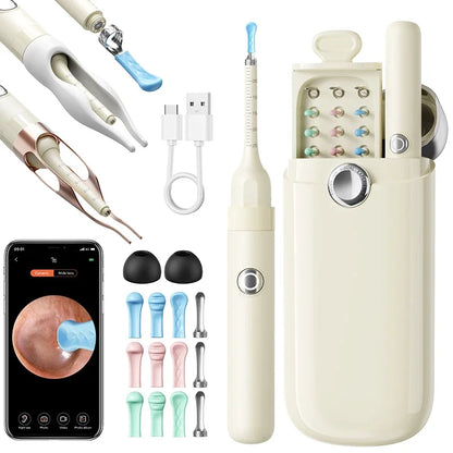 Smart Visual Ear Wax Removal System with 800W HD Endoscope and Storage Solution