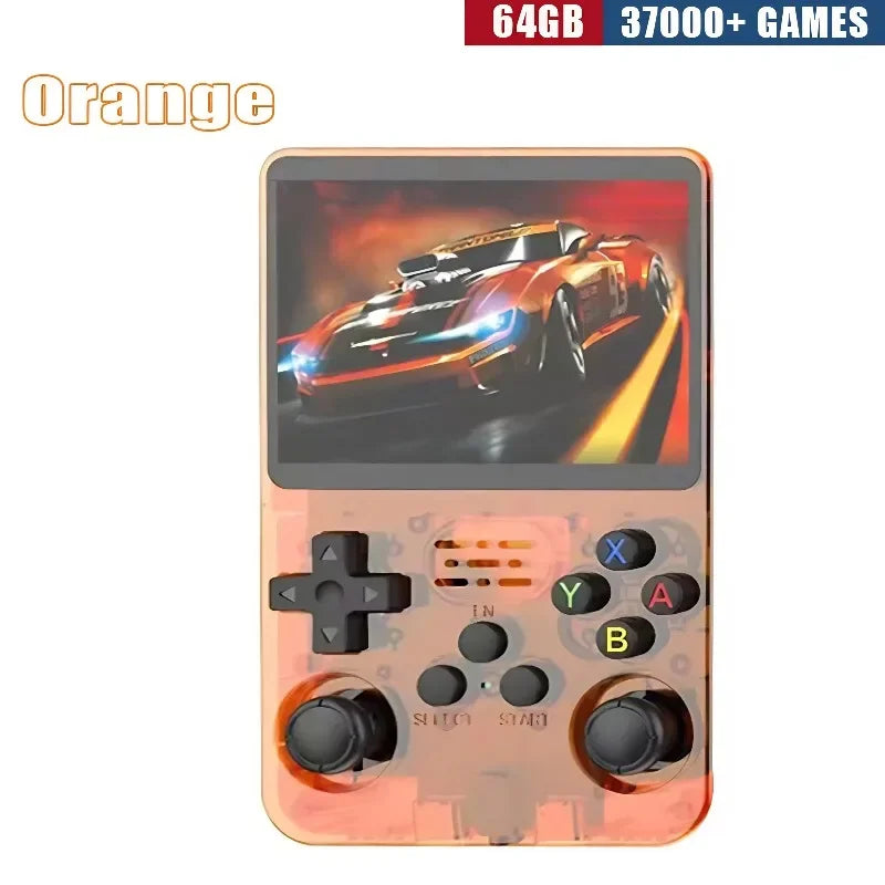 R36S Retro Handheld Gaming Console - 3.5-Inch IPS Display, Available in 64GB/128GB/256GB, Portable Device with Preloaded Games