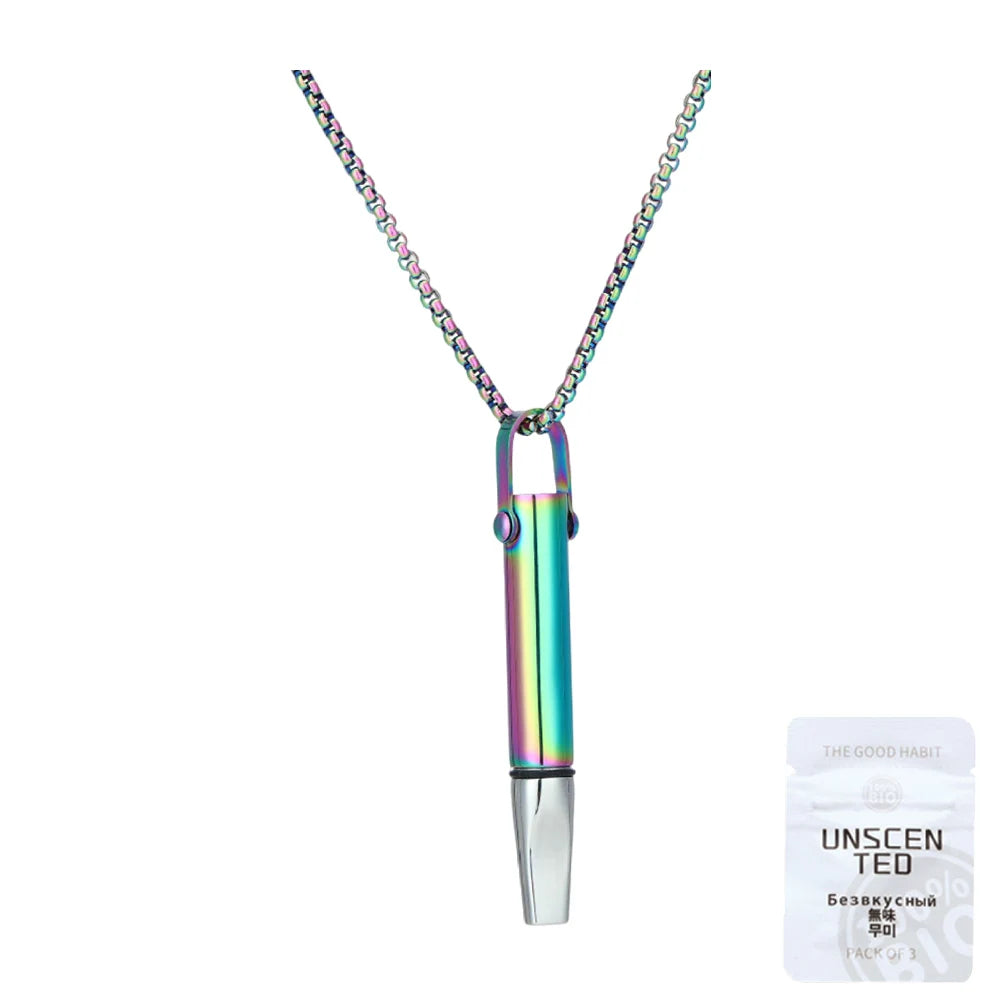 Aromatherapy Cotton Core Quit Smoking Necklace with Fruit Flavors for Stress Relief and Anxiety Management