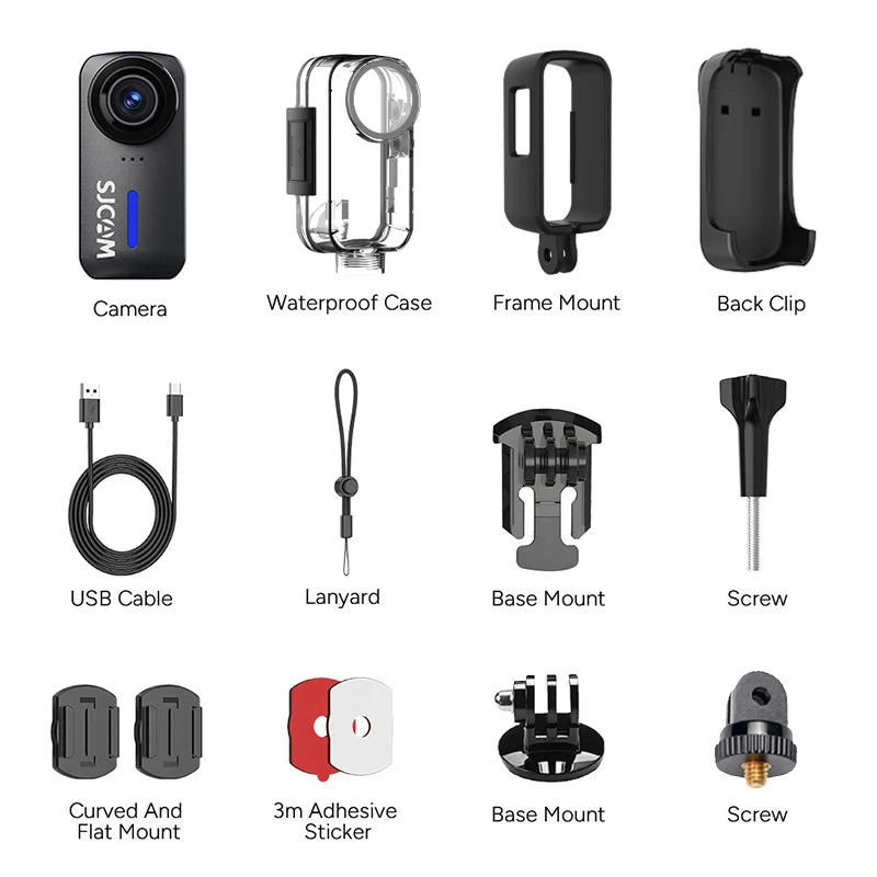 C110 4K HD Waterproof Action Camera with WiFi, Electronic Image Stabilization, 135° Wide Angle Lens, and 2.5-Hour Battery Life