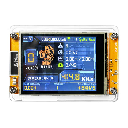 Nmminer Nerdminer V2 Cryptocurrency Mining Device with 2.8-Inch Smart Display and 960Kh/S Hashrate for Bitcoin Mining - Model ESP32-2432S028R DROOM