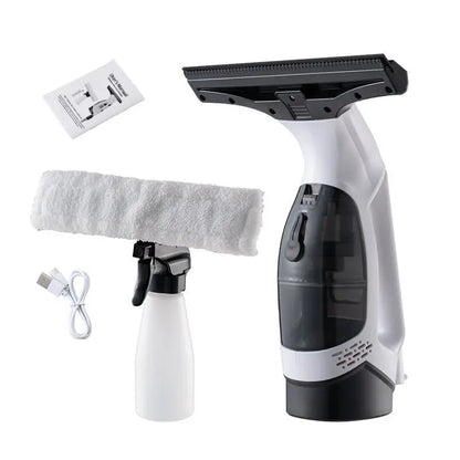Electric Window Cleaner Multifunctional Cordless  - Rechargeable Portable Glass Cleaning Tool in White