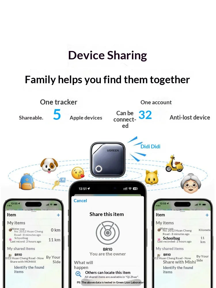 UGREEN Smarttag Bluetooth Tracker for Keys and Items with 2-Year Battery Life, Compatible with Apple Find My (iOS Only)