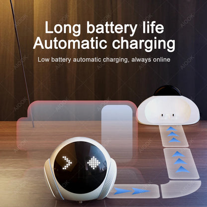AIOOK  HD 2K Automatic Charging Robot Camera with 5G WIFI, Night Vision- Remote Viewing via TUYA App