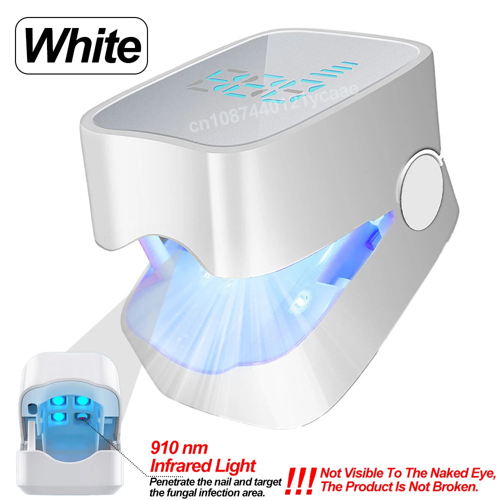 Nail Fungus Treatment LED Laser Device for Onychomycosis 905nm Infrared and 470nm Blue Light for Professional Nail Care