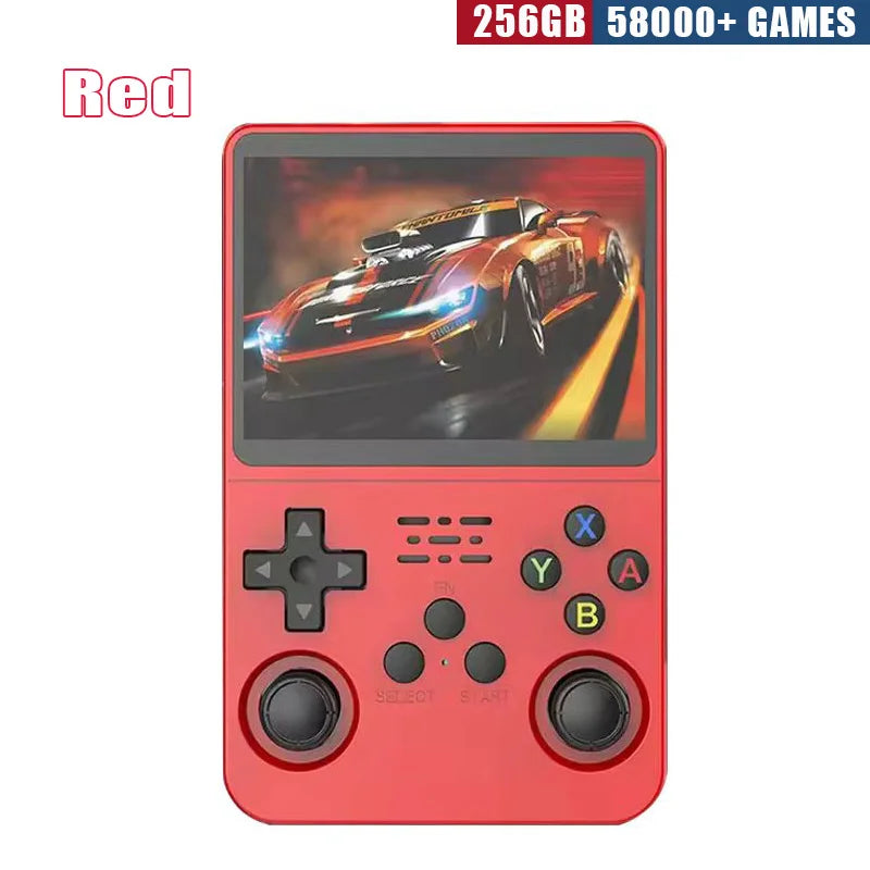 R36S Retro Handheld Gaming Console - 3.5-Inch IPS Display, Available in 64GB/128GB/256GB, Portable Device with Preloaded Games