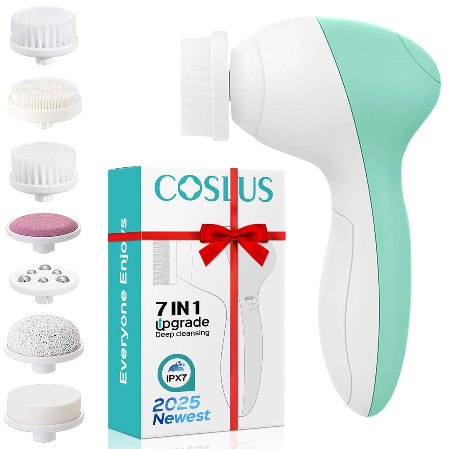 5-in-1 Facial Cleansing Brush and Multi-Functional Rotating Massage Device for Pore Cleansing Electric 