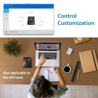 Kensington SlimBlade Pro Ergonomic Wireless/Wired Trackball Mouse for Left-Handed Users - Ideal for CAD and Gaming, Supports Carpal Tunnel Relief (Model K72080/K72081)