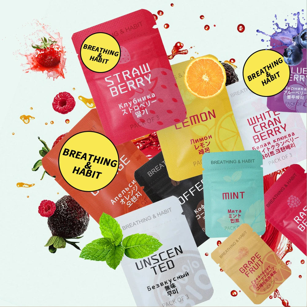 Aromatherapy Cotton Core Quit Smoking Necklace with Fruit Flavors for Stress Relief and Anxiety Management