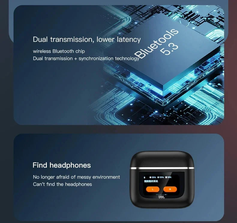 JBL Tour Pro 2 True Wireless Bluetooth Earbuds with LED Smart Display and Noise Cancelling Technology