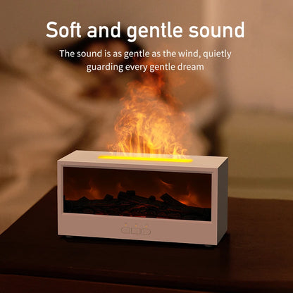  Fireplace Air Humidifier and Aroma Essential Oil Diffuser with Auto-Off Feature, LED Light, and Remote Control - Ideal Gift Option
