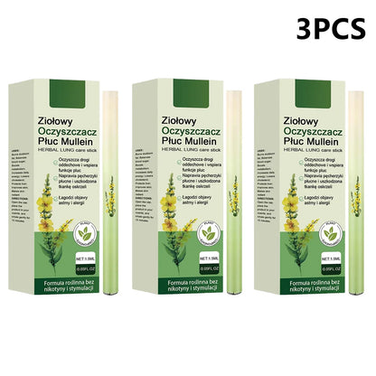 Herbal Diffuser Pen Set with Mullein, Mint, and Rosemary Extracts for Lung Cleansing and Enhanced Breathing Quality