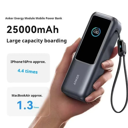 Anker Zolo 25000mAh Power Bank with 165W Maximum Fast Charging and Retractable Cables for Mobile Devices and Laptops